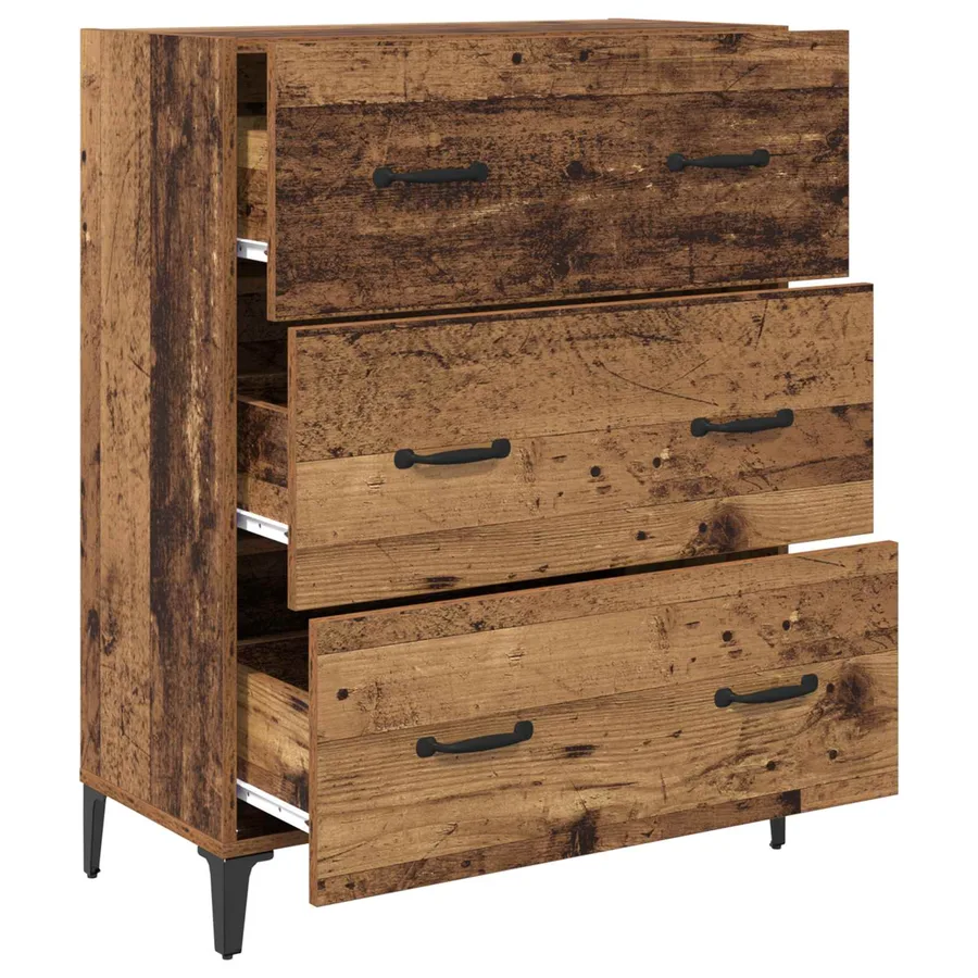 Buffet Bois ancien 69,5 x 34 x 90 cm Bois d'ingénierie et fer - 5