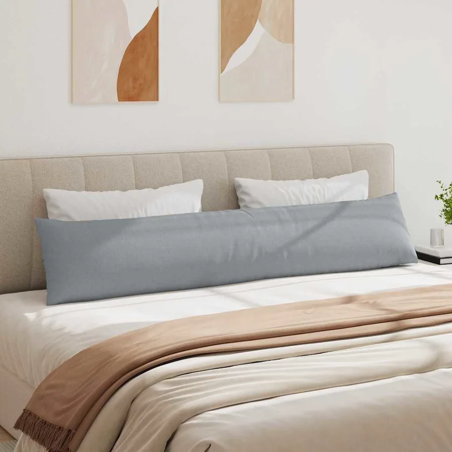 Coussins de canapé 2 pcs Gris clair 200 x 40 cm tissu - 4
