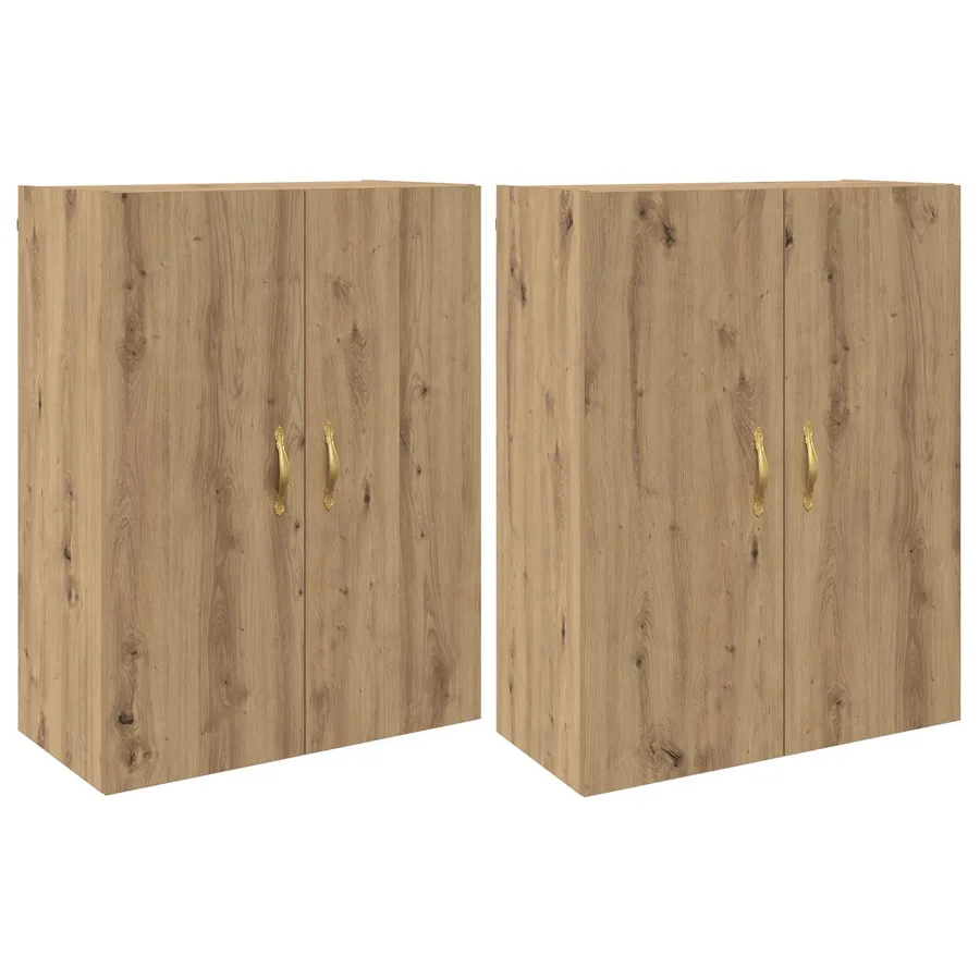 Armoire Murale 2 pcs Chêne artisanal 69,5 x 34 x 90 cm - 2