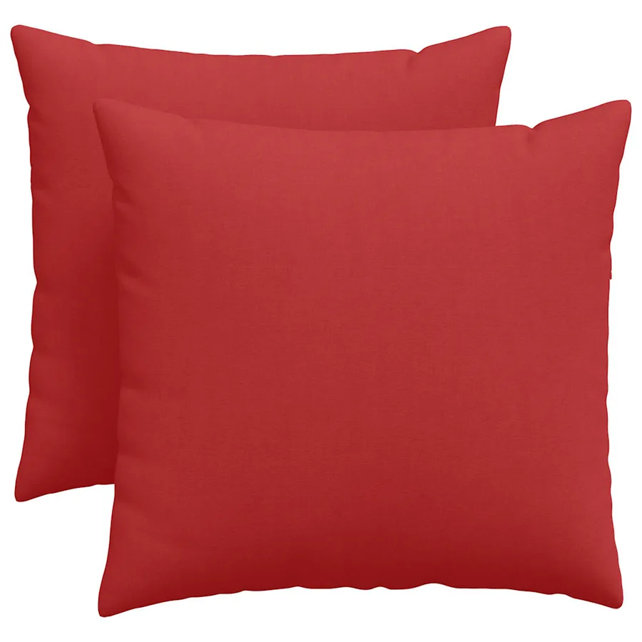 Coussins de canapé 2 pcs Rouge 50 x 50 cm tissu - 2