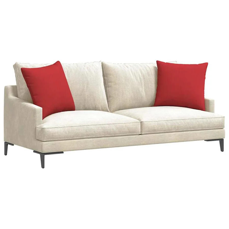 Coussins de canapé 2 pcs Rouge 50 x 50 cm tissu - 3