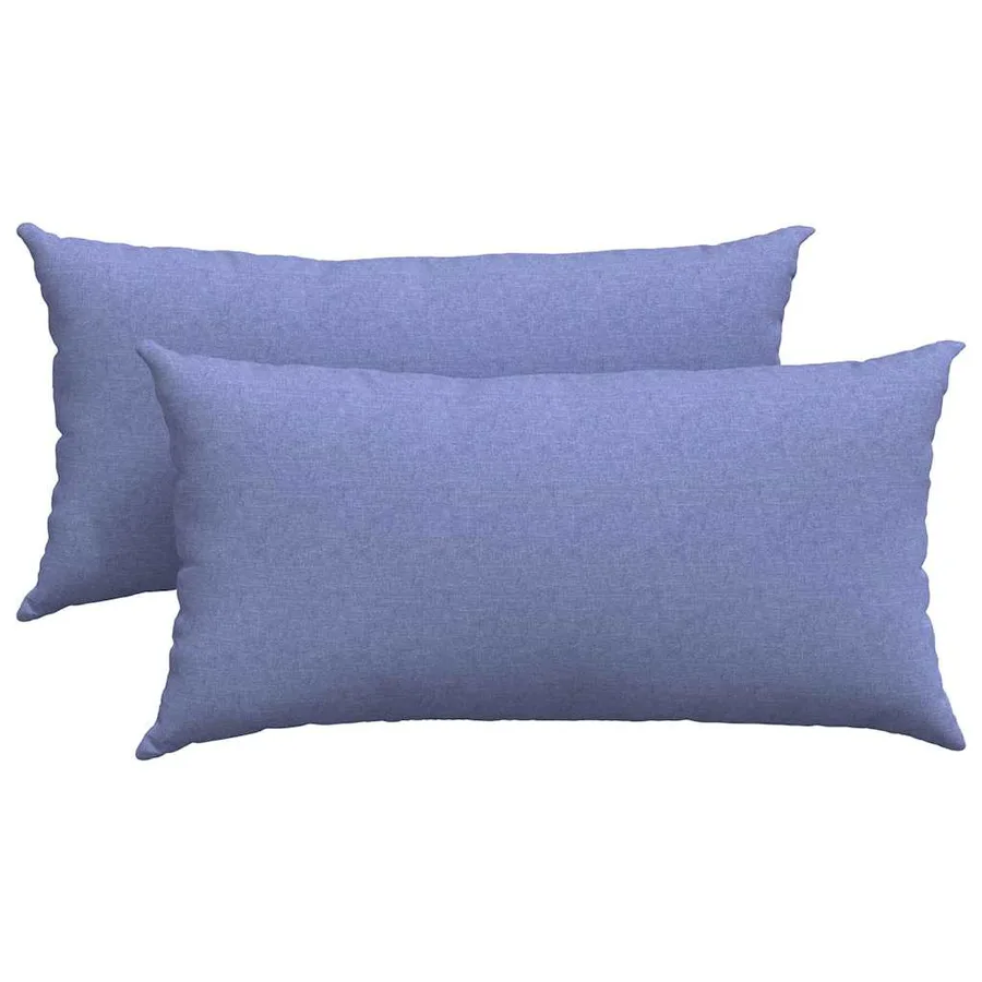 Coussins de canapé 2 pcs Bleu denim 80 x 40 cm tissu - 2