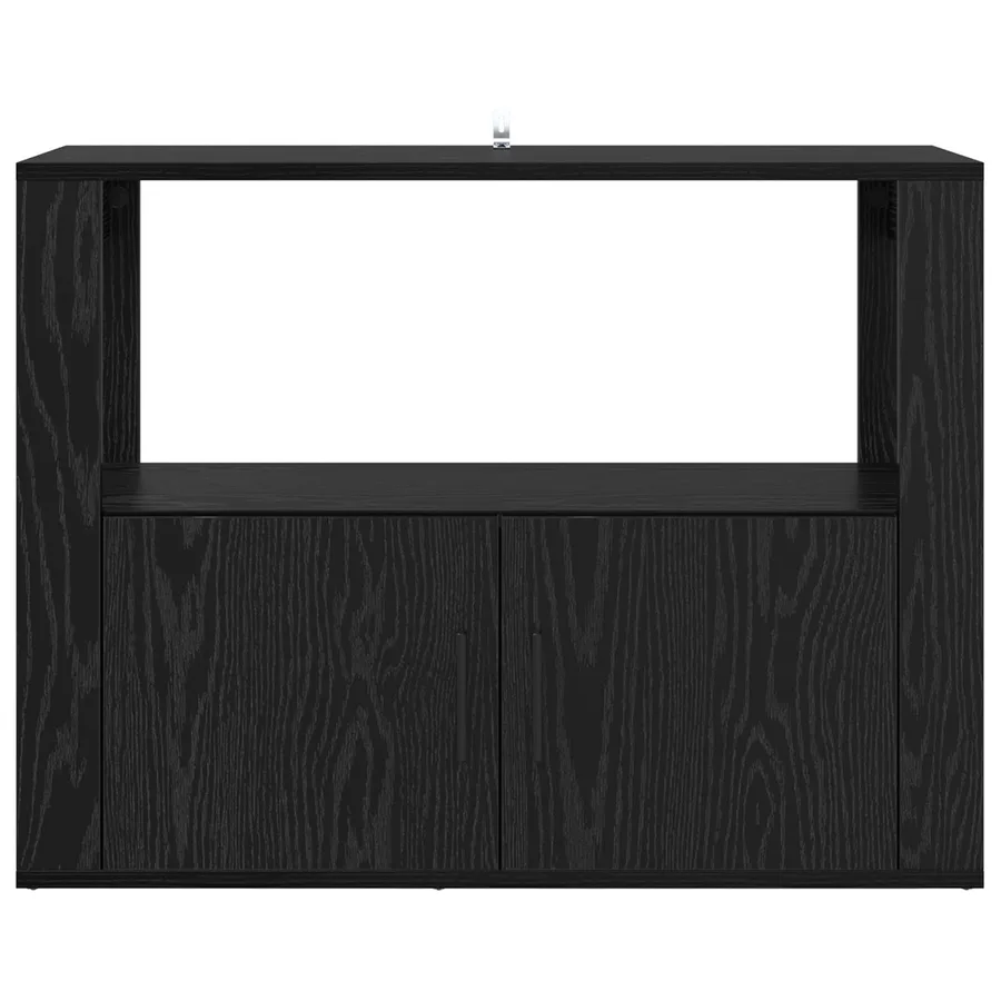 Buffet Chêne noir 80 x 30 x 60 cm Bois d'ingénierie - 6