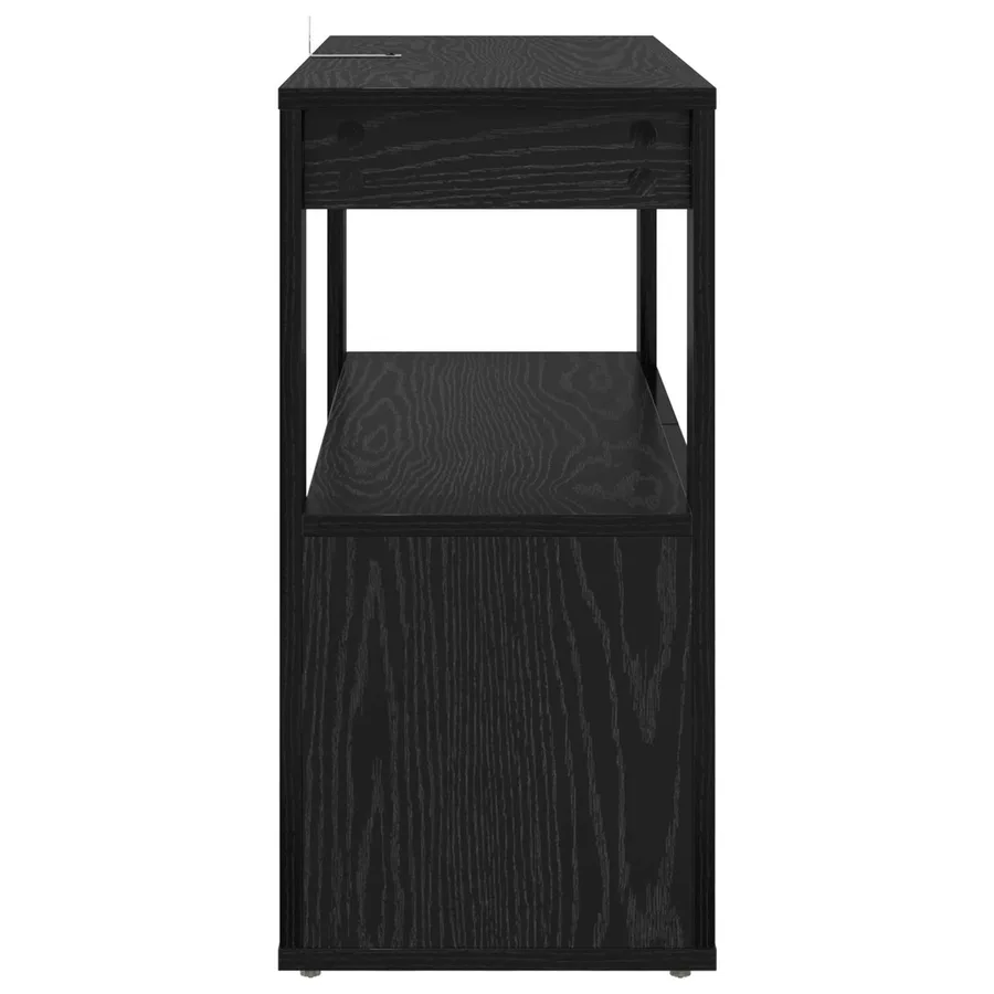 Buffet Chêne noir 80 x 30 x 60 cm Bois d'ingénierie - 7