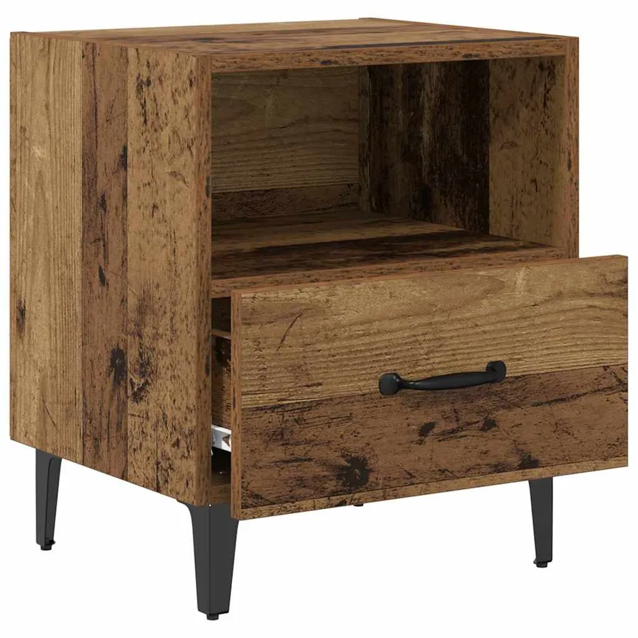 Cabinet de chevet 2 pcs Bois ancien 40 x 35 x 47.5 cm - 5