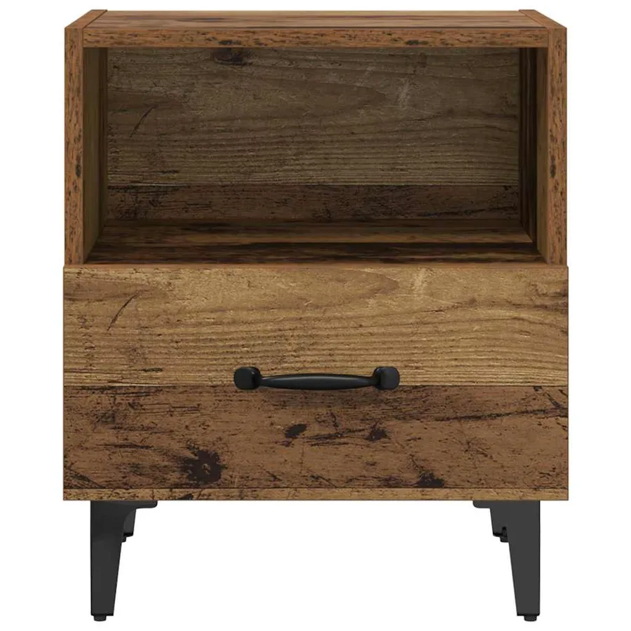Cabinet de chevet 2 pcs Bois ancien 40 x 35 x 47.5 cm - 7