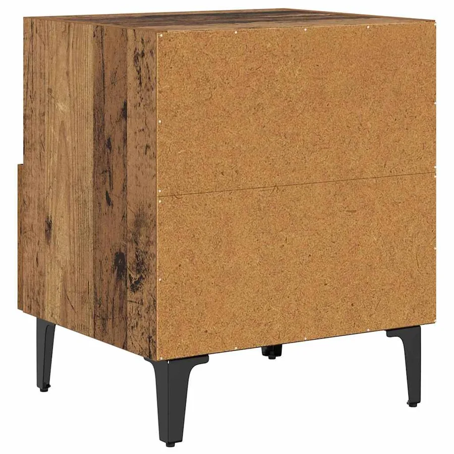 Cabinet de chevet 2 pcs Bois ancien 40 x 35 x 47.5 cm - 9