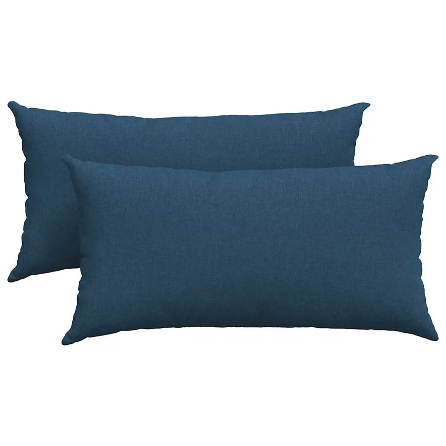 Coussins de canapé 2 pcs Bleu 80 x 40 cm tissu - 2