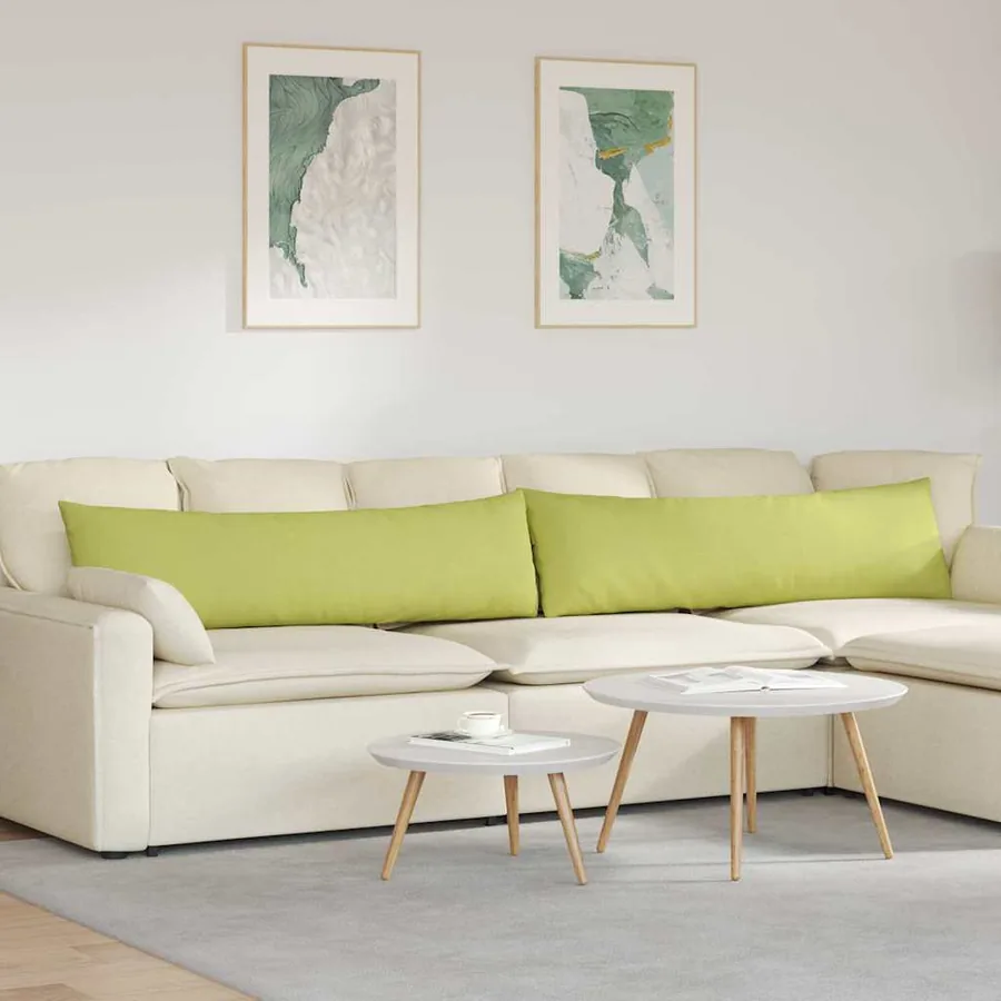 Coussins de canapé 2 pcs Vert clair 145 x 40 cm tissu