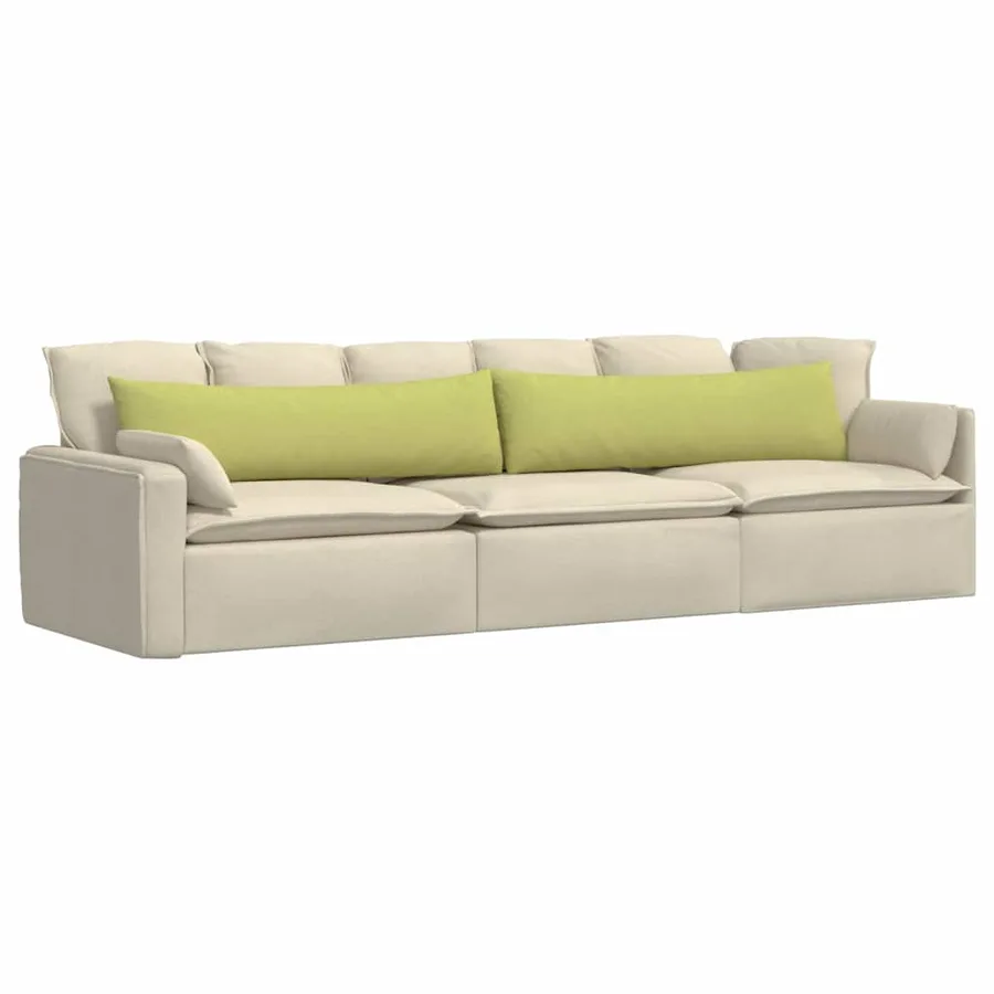Coussins de canapé 2 pcs Vert clair 145 x 40 cm tissu - 3