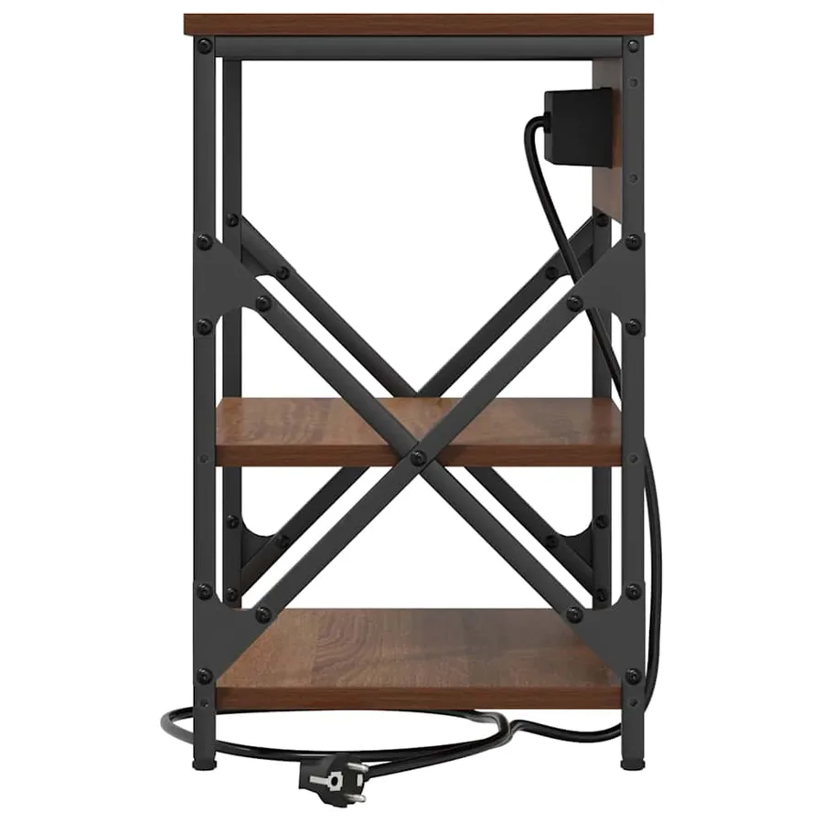 Cabinet de chevet Chêne brun 41 x 31 x 51 cm Bois d'ingénierie - 6
