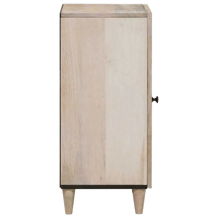 Buffet Blanc Blanchi 40 x 33 x 75 cm Bois de mangue massif - 4
