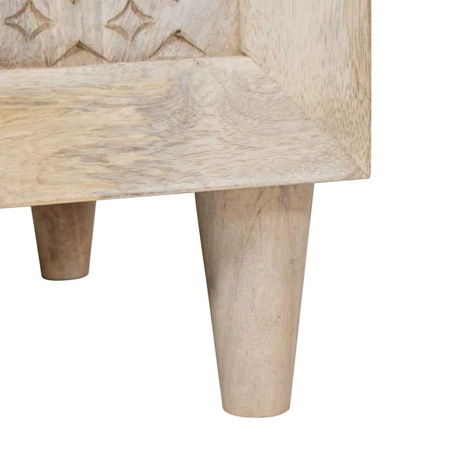 Buffet Blanc Blanchi 40 x 33 x 75 cm Bois de mangue massif - 8