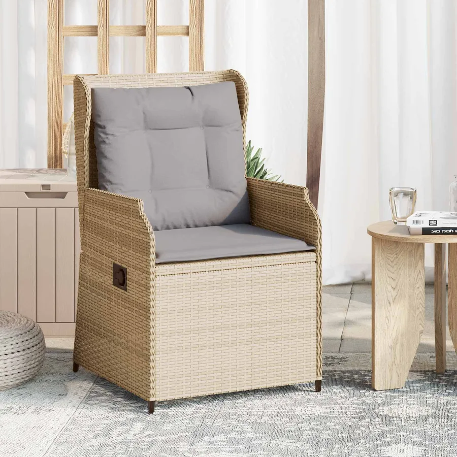Banc de jardin 2 pcs Beige polyrotin - 3