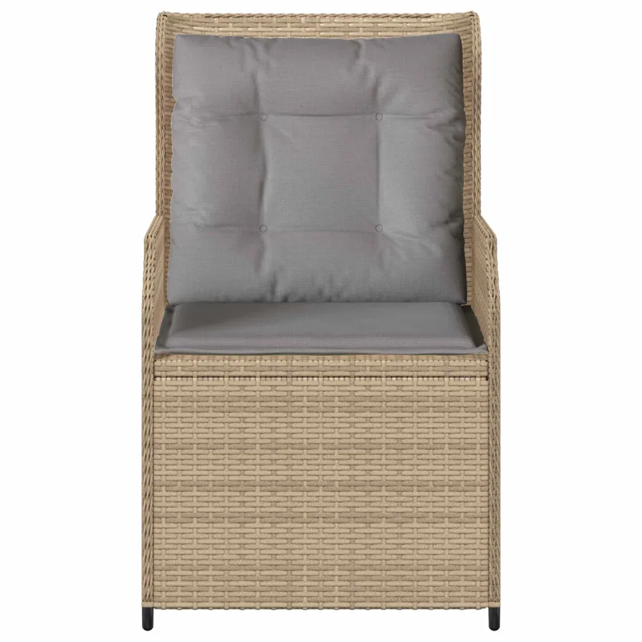 Banc de jardin 2 pcs Beige polyrotin - 5