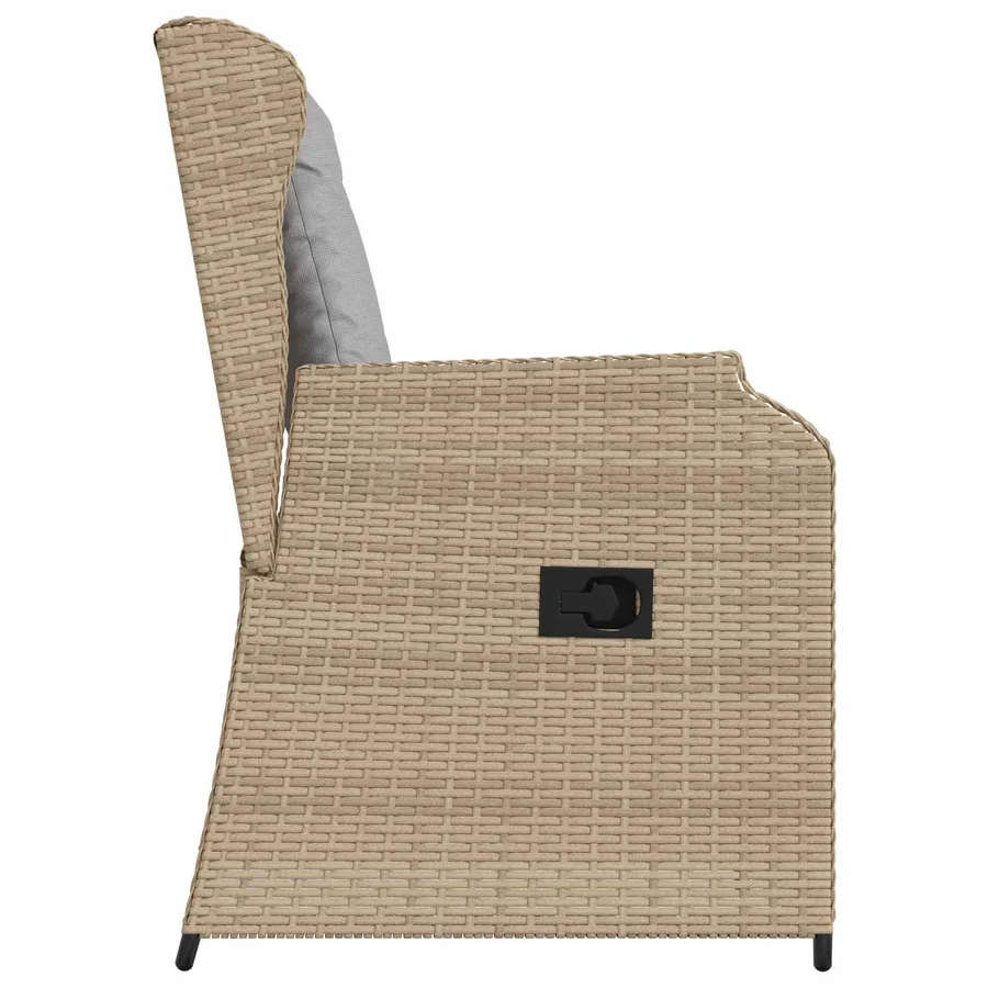 Banc de jardin 2 pcs Beige polyrotin - 6