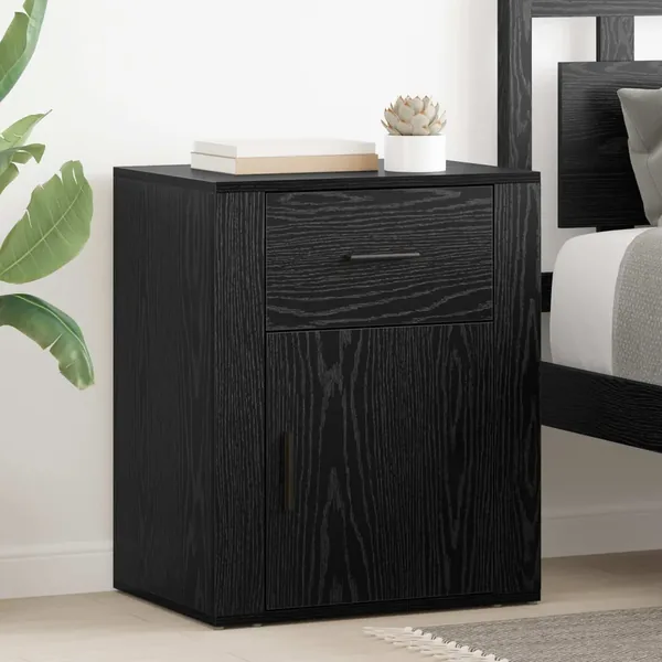 Cabinet de chevet Chêne noir 35 x 50 x 60 cm Bois d'ingénierie