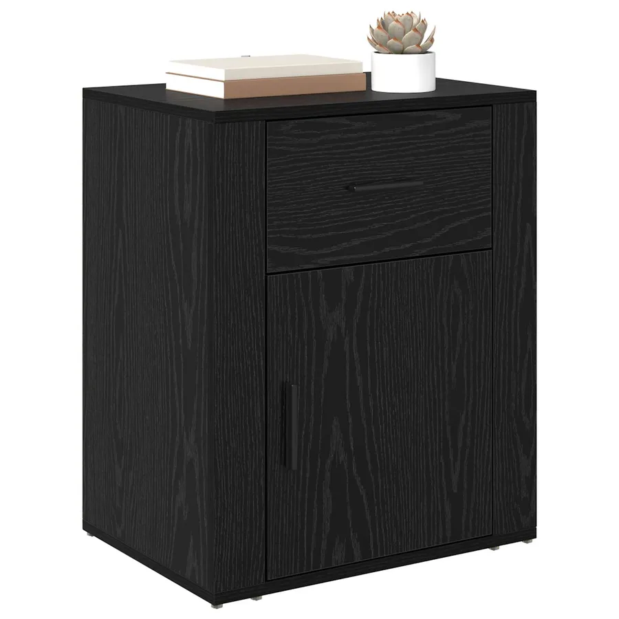 Cabinet de chevet Chêne noir 35 x 50 x 60 cm Bois d'ingénierie - 3