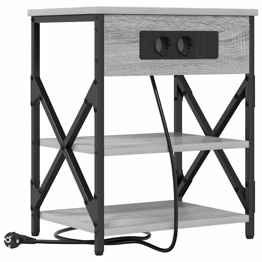 Cabinet de chevet Gris Sonoma 41 x 31 x 51 cm Bois d'ingénierie - 2