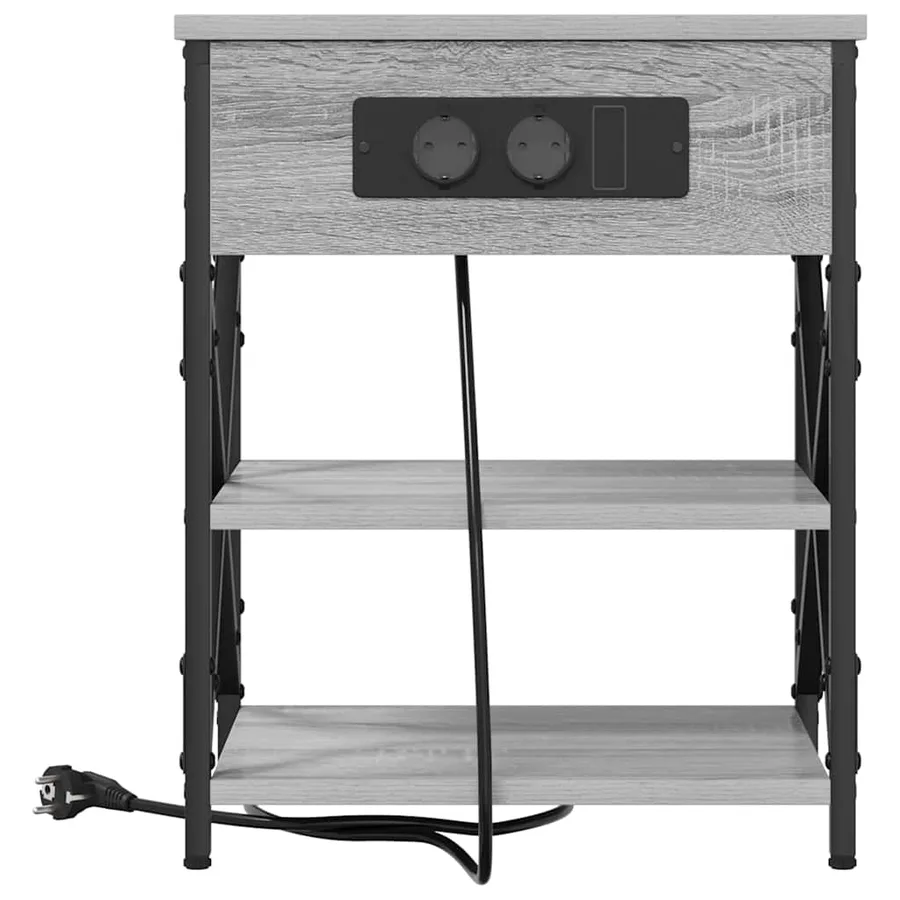 Cabinet de chevet Gris Sonoma 41 x 31 x 51 cm Bois d'ingénierie - 5