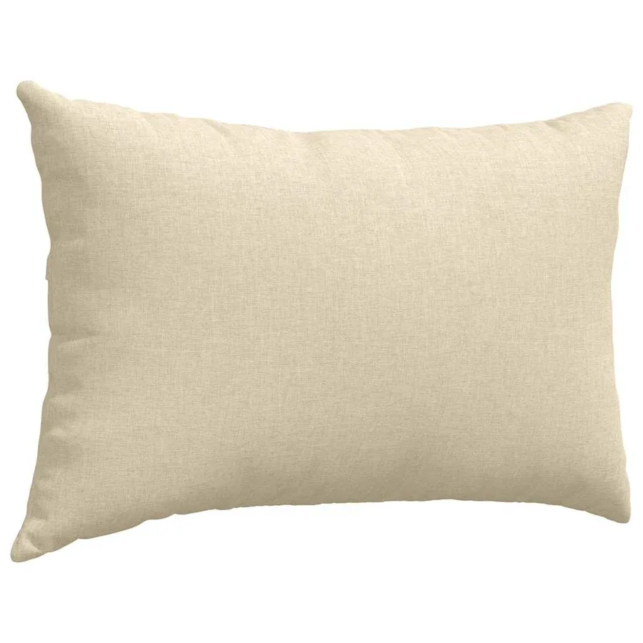 Coussins de canapé 2 pcs Crème 60 x 40 cm tissu - 5