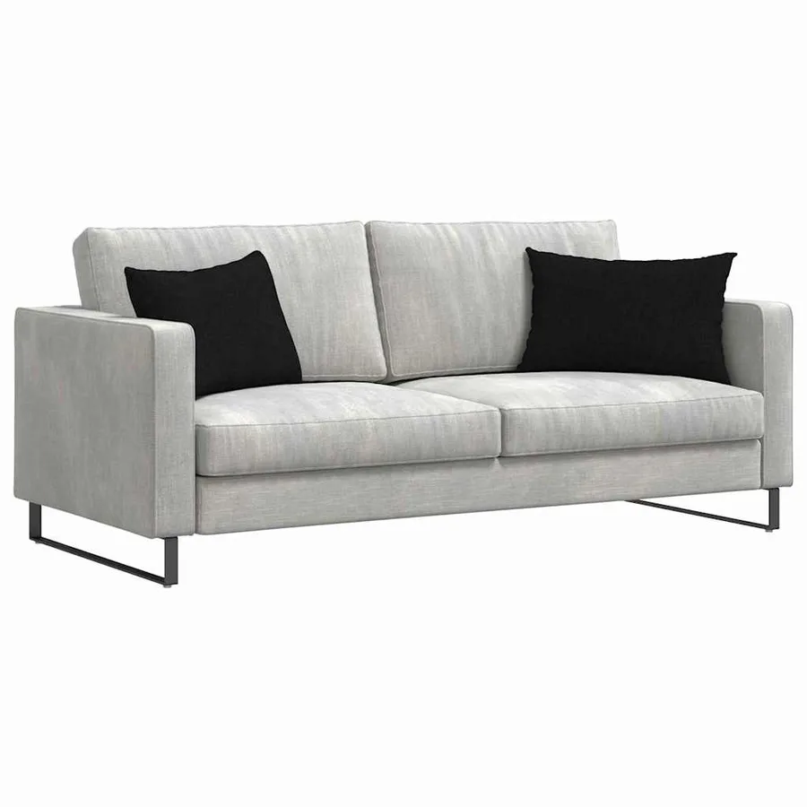 Coussins de canapé 2 pcs Noir 60 x 40 cm tissu - 3