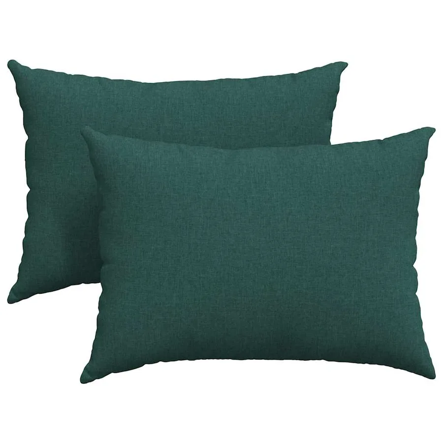 Coussins de canapé 2 pcs Vert foncé 70 x 50 cm tissu - 2