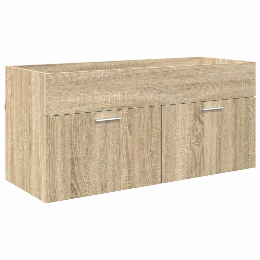 Armoire d'évier avec stockage Chêne Sonoma Bois d'ingénierie - 2