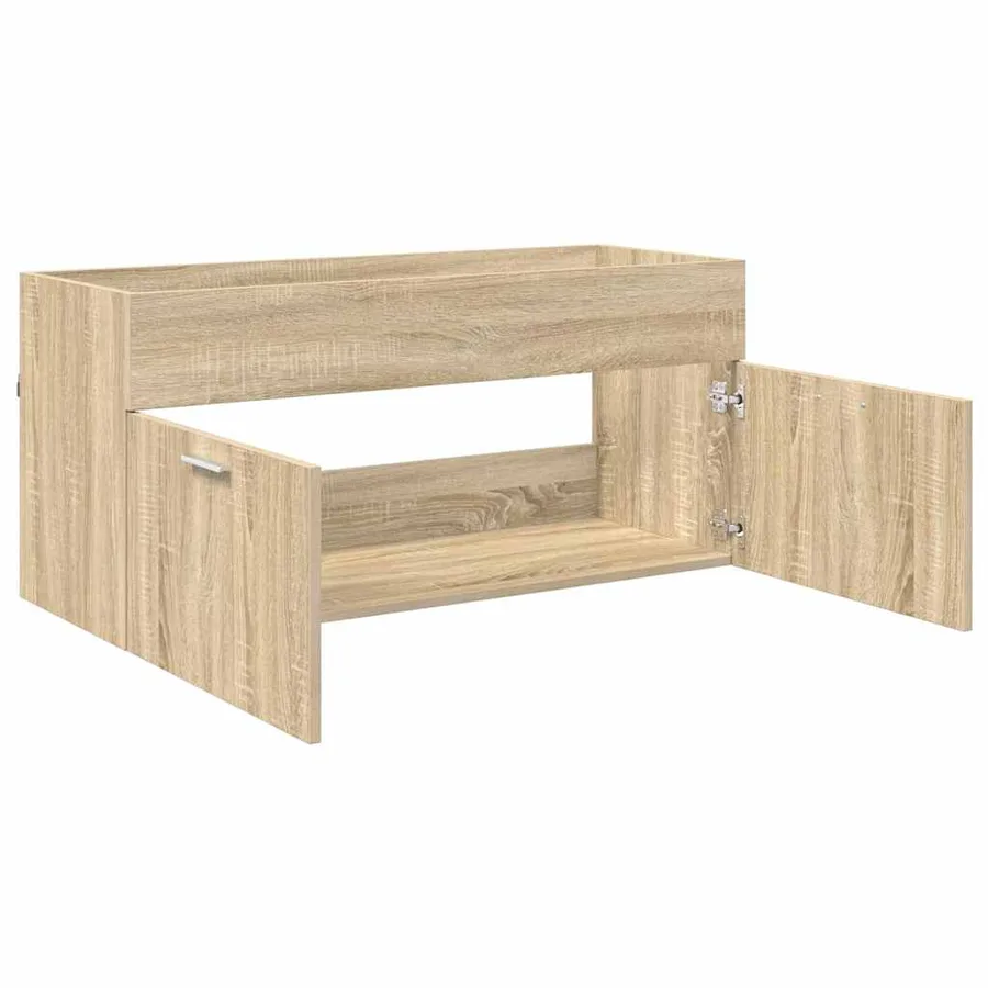 Armoire d'évier avec stockage Chêne Sonoma Bois d'ingénierie - 5
