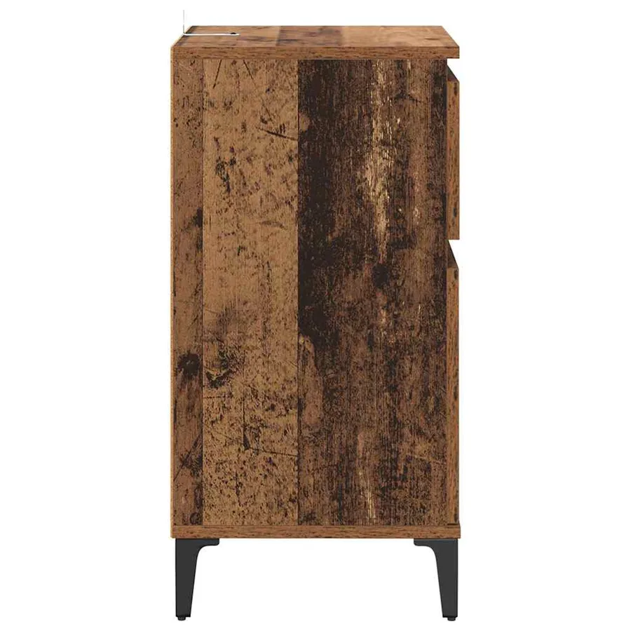 Cabinet de chevet Bois ancien 40 x 35 x 70 cm Bois d'ingénierie - 7