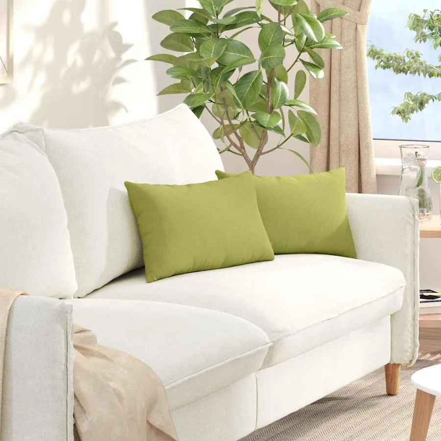 Coussins de canapé 2 pcs Vert clair 50 x 30 cm tissu