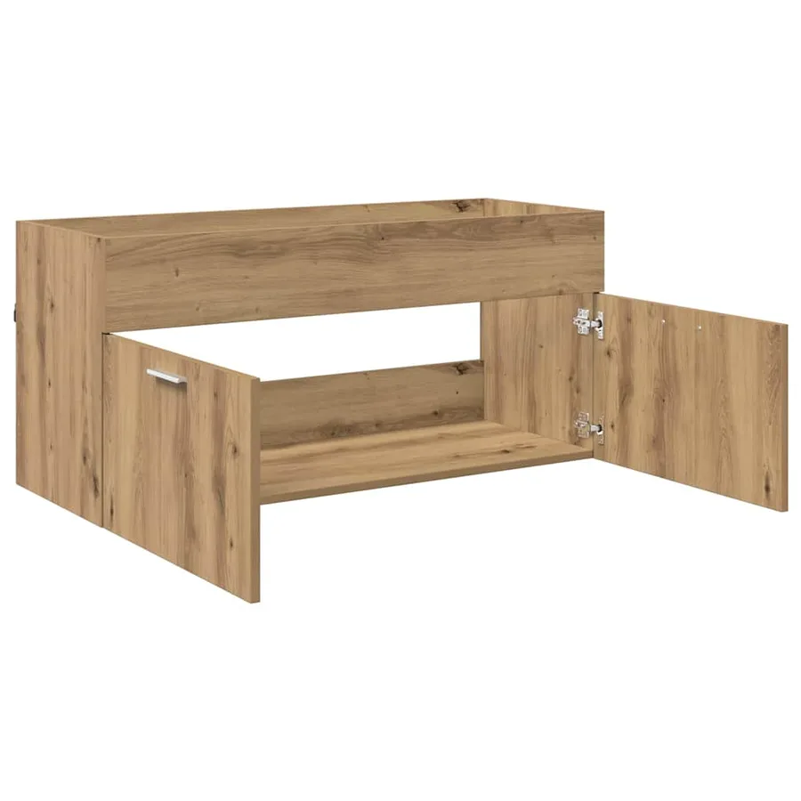 Armoire d'évier Chêne artisanal Bois d'ingénierie - 5