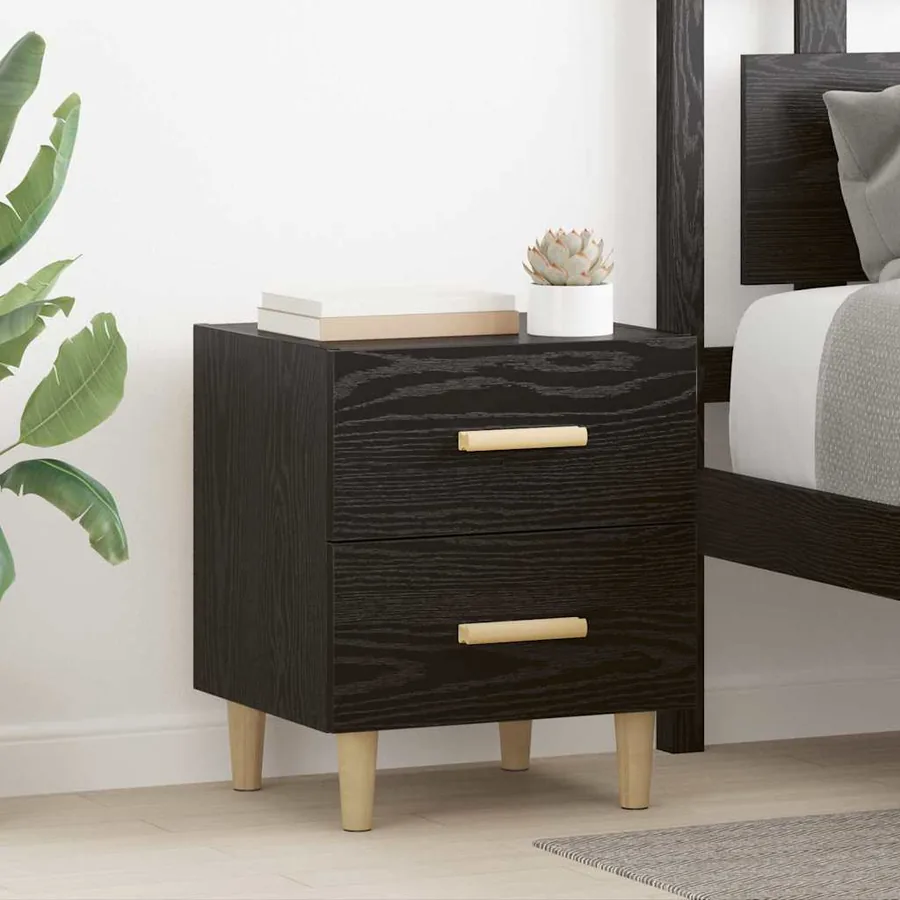 Armoire de lit Chêne noir 40 x 35 x 47.5cm Bois d'ingénierie