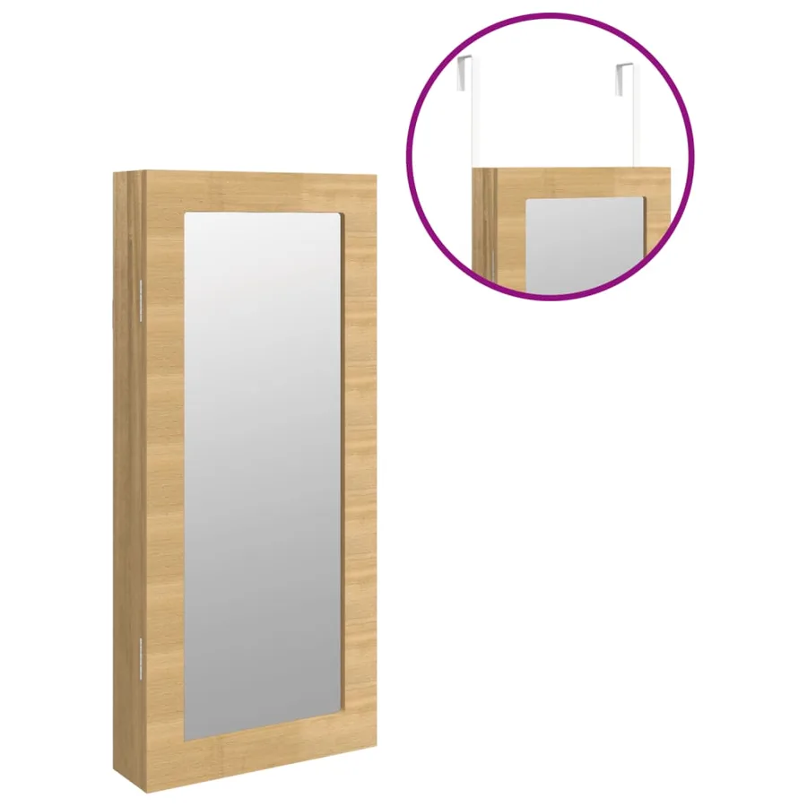 Armoire à bijoux avec miroir murale 30 x 8,5 x 67 cm - 9