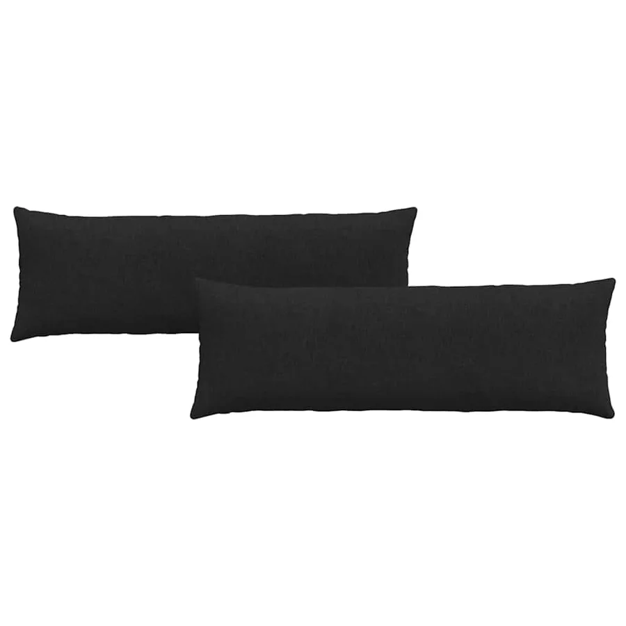Coussins de canapé 2 pcs Noir 120 x 40 cm tissu - 2