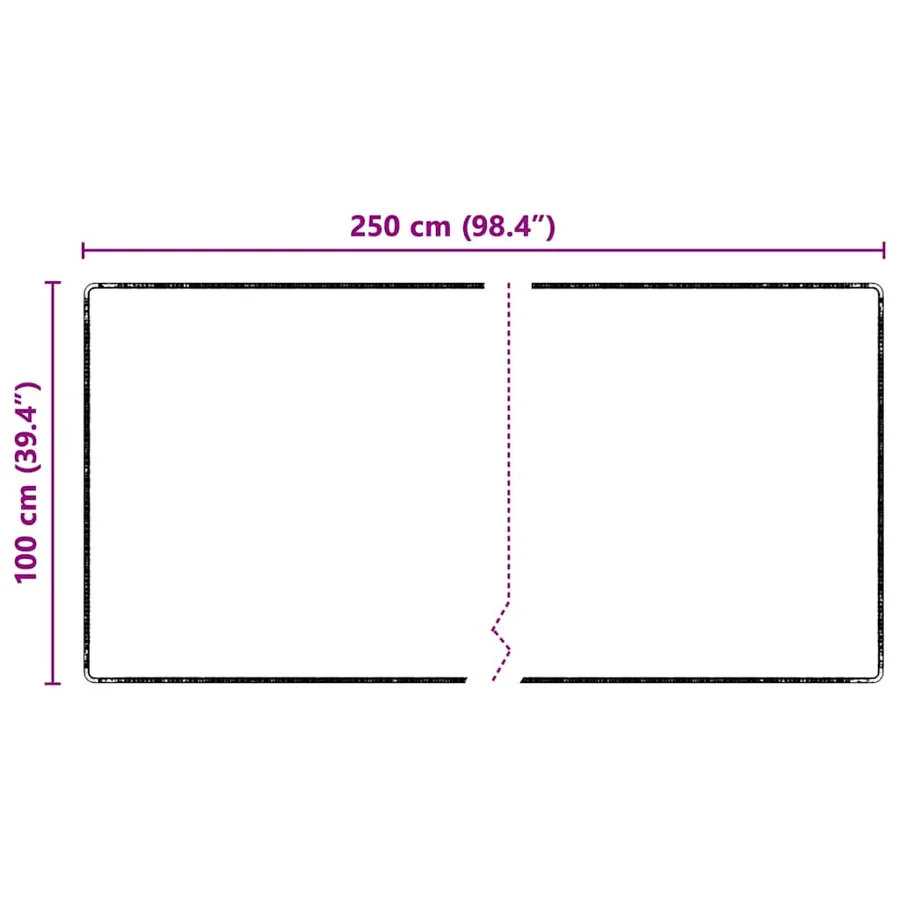 Tapis Couloir Gris 100 x 250 cm - 7