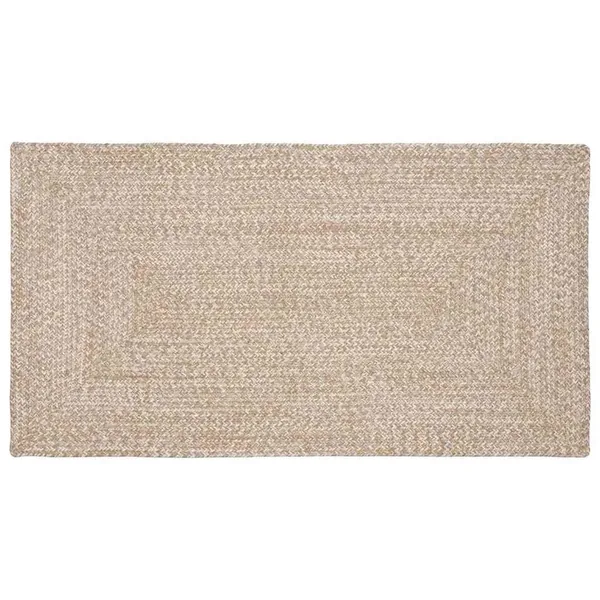 Tapis de surface Naturel et Blanc 100 x 200 cm Jute