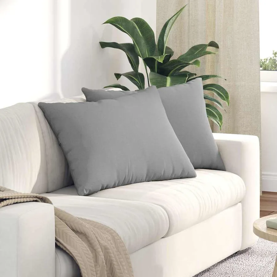 Coussins de canapé 2 pcs Gris nuage 70 x 50 cm tissu