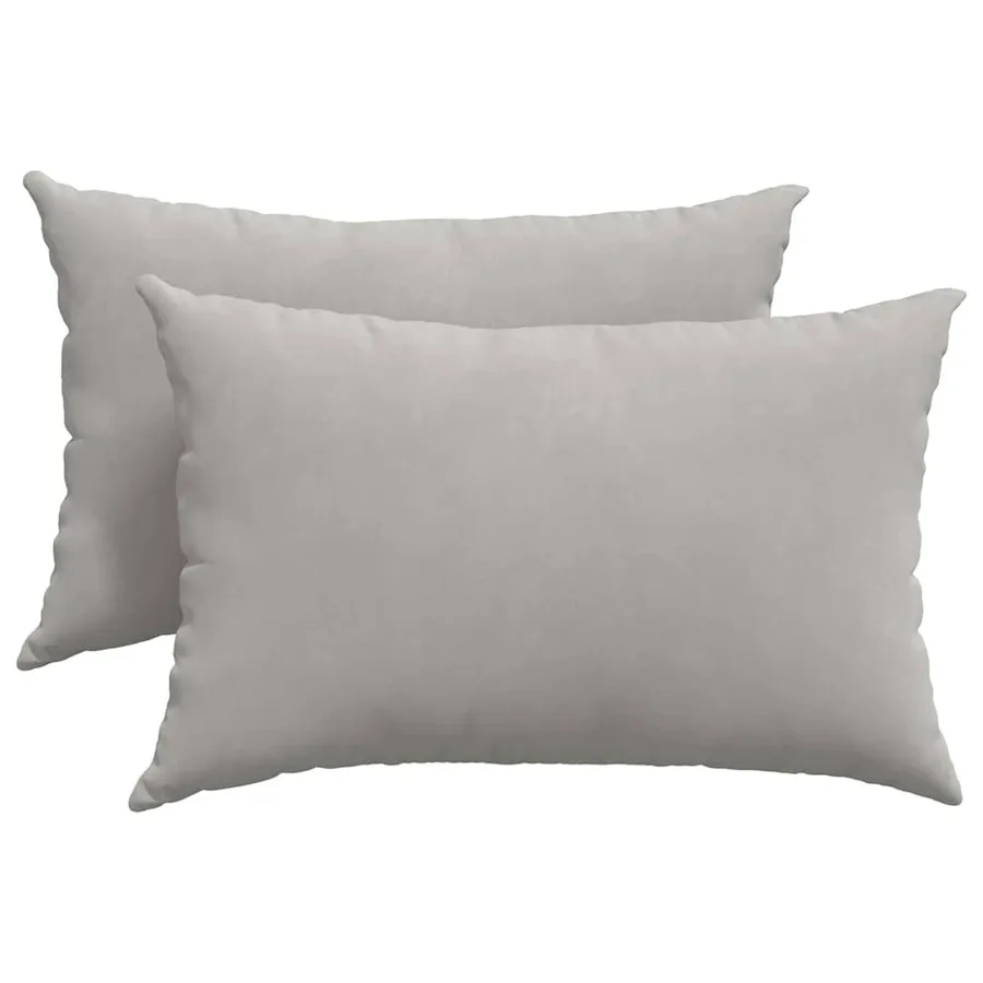 Coussins de canapé 2 pcs Gris clair 60 x 40 cm tissu - 2