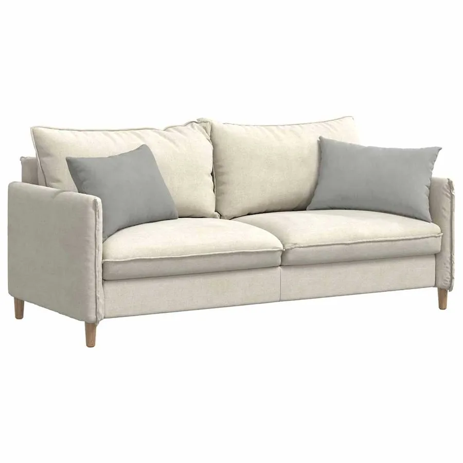 Coussins de canapé 2 pcs Gris clair 60 x 40 cm tissu - 3