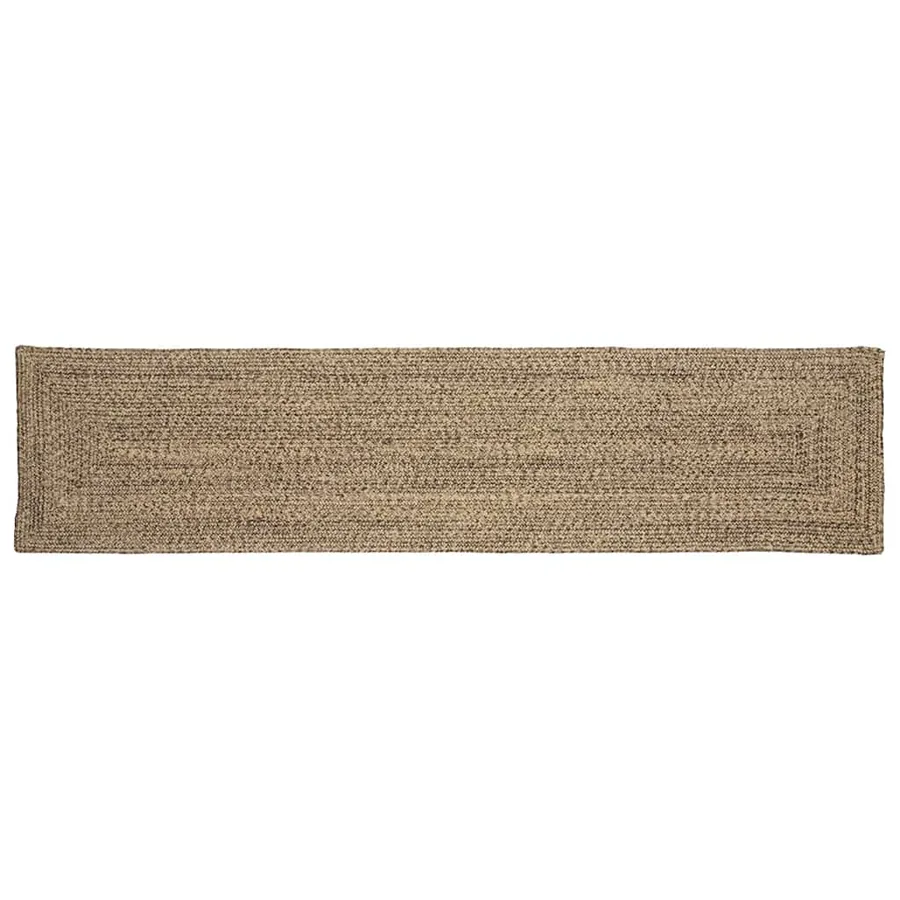 Tapis de surface Naturel et noir 60 x 200 cm Jute