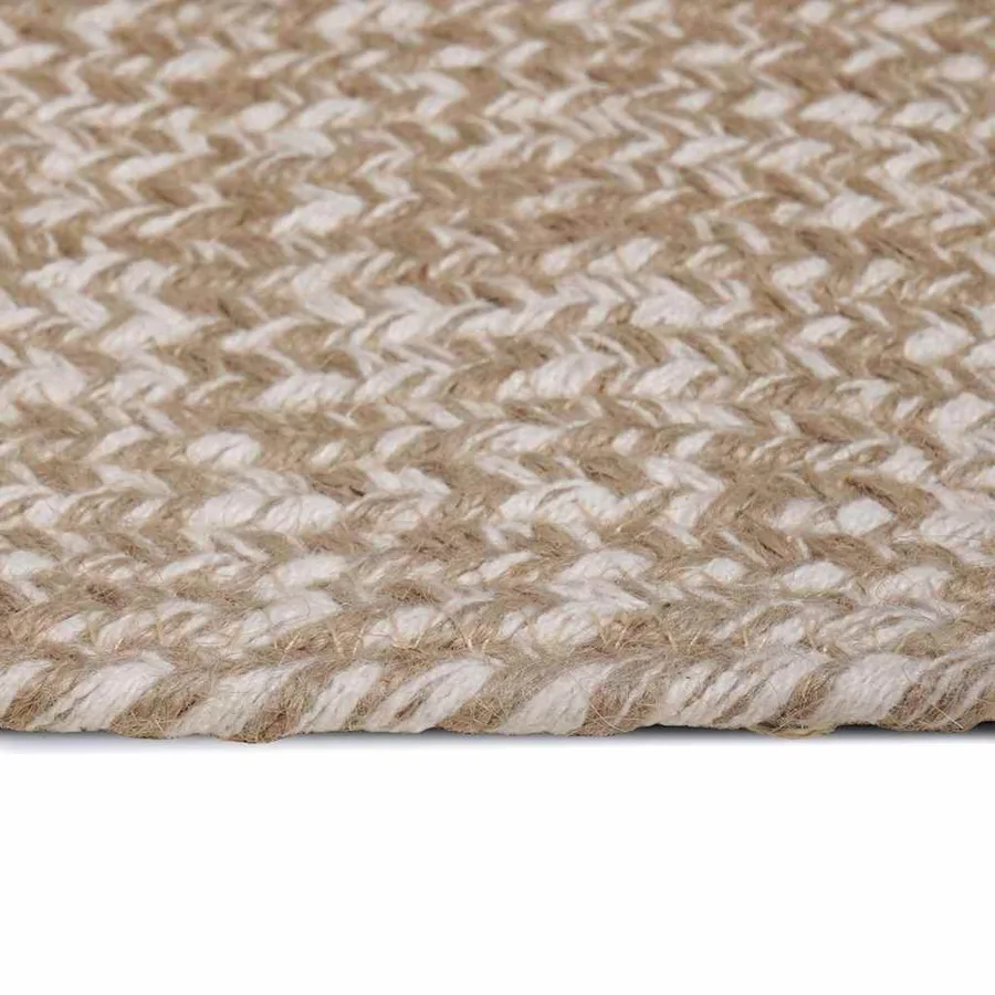 Tapis de surface Naturel et Blanc 200 x 290 cm Jute - 3