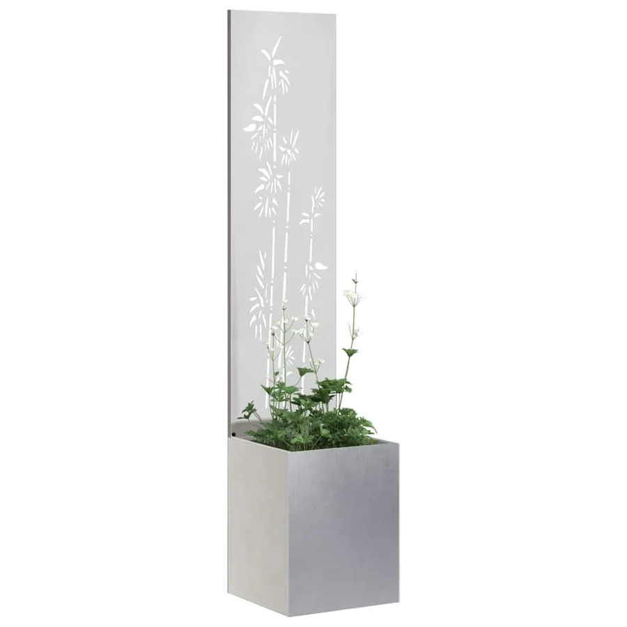 Écran de confidentialité de jardin Floral Argent 32 x 140 cm - 3