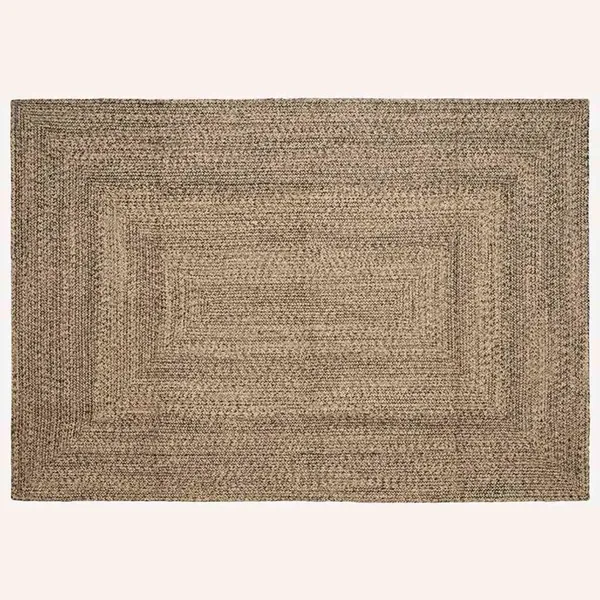 Tapis de surface Naturel et noir 200 x 290 cm Jute