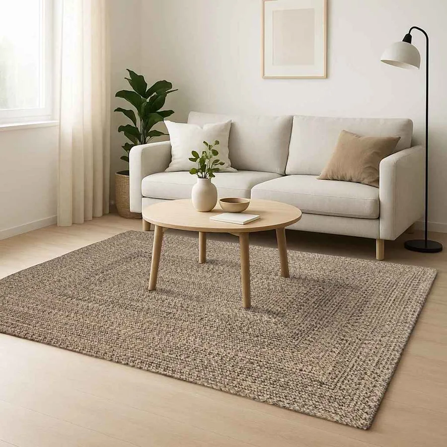 Tapis de surface Naturel et noir 200 x 290 cm Jute - 2