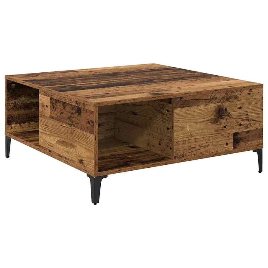 Table basse Bois Ancien 80 x 80 x 36,5 cm Bois d'ingénierie - 7