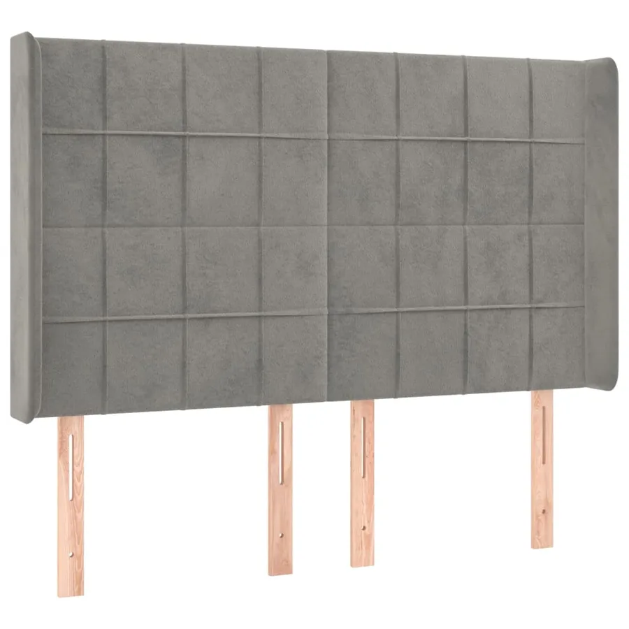 Sommier à lattes de lit matelas et LED Gris clair 140x190 cm - 7