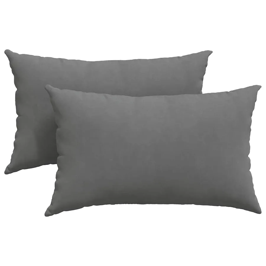 Coussins de canapé 2 pcs Gris foncé 50 x 30 cm tissu - 2