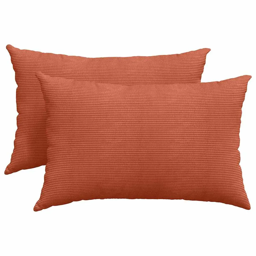 Coussins de canapé 2 pcs Rouge orange 60 x 40 cm - 2