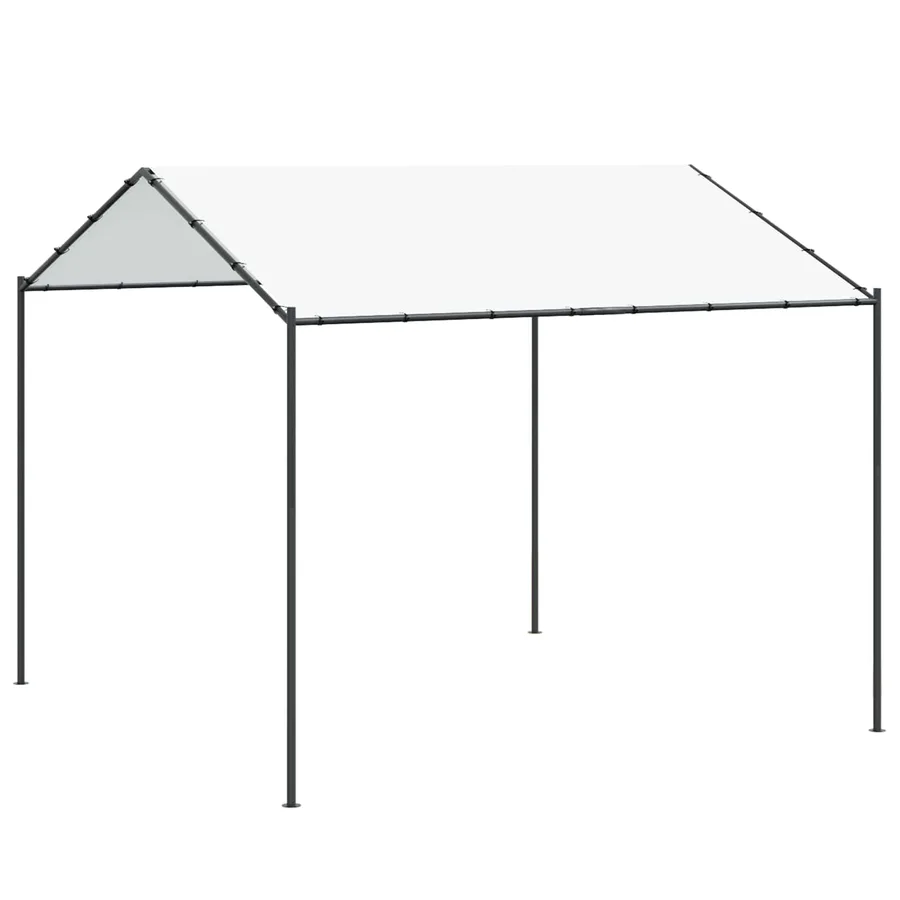 Pavillon 4 x 4 x 2,6 m Blanc Acier et Polyester 180 gsm - 2